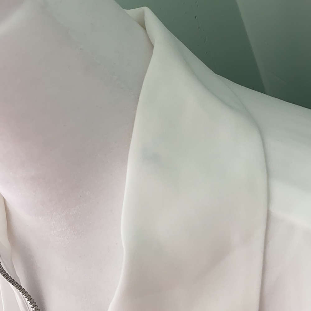 Michael Kors White Sleeveless Zip Top - Picture 3 of 4